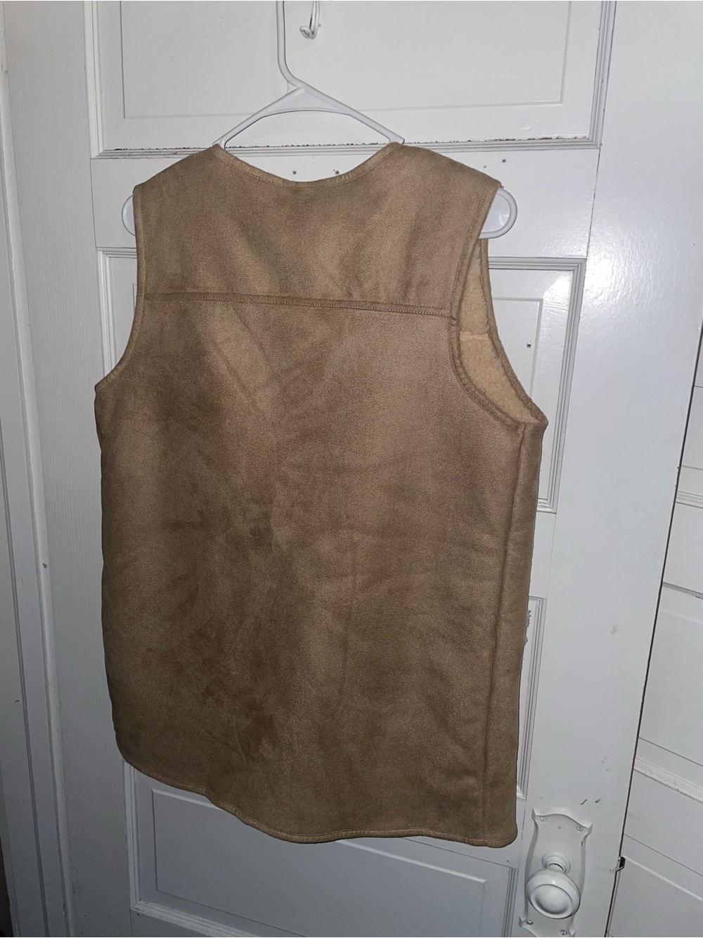 Time and Tru Tan Shearling Lined Vest - Picture 3 of 3